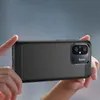 Carbon Case etui do Xiaomi Redmi 11A / Poco C55 / Redmi 12C elastyczny silikonowy karbonowy pokrowiec czarne