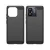Carbon Case etui do Xiaomi Redmi 11A / Poco C55 / Redmi 12C elastyczny silikonowy karbonowy pokrowiec czarne