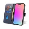 Etui z klapką i portfelem Magnet Case do iPhone 15 - niebieskie