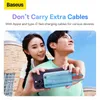 Powerbank Baseus Comet Series z wyświetlaczem 10000mAh 22.5W - niebieski + kabel USB-A - USB-C 0.3m - biały