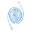 Kabel Baseus Free2Pull zwijany USB-C / Lightning 20W 1m - niebieski