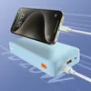 Powerbank Baseus Airpow 20W 20000mAh z białym kablem Baseus Simple Series USB-A - USB-C 50cm - niebieski