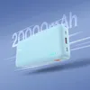 Powerbank Baseus Airpow 20W 20000mAh z białym kablem Baseus Simple Series USB-A - USB-C 50cm - niebieski