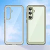 Etui silikonowe Outer Space Case z żelową ramką do Samsung Galaxy S24 FE - przezroczysto-czarne