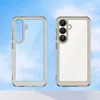 Etui Outer Space Case na Samsung Galaxy S25 Edge pokrowiec z elastyczną ramką - półprzezroczyste, czarne