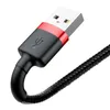 Kabel Baseus Cafule USB-A / Lightning 2.4A QC 3.0 0.5 m - czarno-czerwony