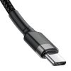 Kabel Baseus CATKLF-GG1 USB-C - USB-C PD QC 60W 3A 480Mb/s 1m - czarno-szary
