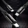 Baseus Golden Loop rozwijany kabel 3w1 USB - micro USB / Lightning / USB-C 3.5A 35cm - 120cm czarny (CAMLT-JH01)