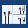 Ugreen kątowy kabel przewód USB - USB Typ C Quick Charge 3.0 QC3.0 3 A 1 m szary (US176 20856)