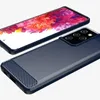 Carbon Case elastyczne etui pokrowiec Samsung Galaxy S21 Ultra 5G niebieski