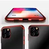 Clear Color case żelowy pokrowiec etui z metaliczną ramką Samsung Galaxy S21 Ultra 5G niebieski