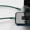 Kabel Baseus Rapid Series 3w1 USB-C - USB-C / Lightning / micro USB 20W PD 1.5m - zielony