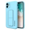 Wozinsky Kickstand Case silikonowe etui z podstawką etui Xiaomi Redmi 10X 4G / Xiaomi Redmi Note 9 jasnoniebieskie