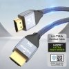 Wozinsky kabel HDMI 2.1 8K 60 Hz 48 Gbps / 4K 120 Hz / 2K 144 Hz 3 m srebrny (WHDMI-30)