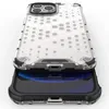 Honeycomb etui pancerny pokrowiec z żelową ramką iPhone 13 Pro Max przezroczysty
