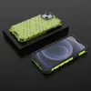 Honeycomb etui pancerny pokrowiec z żelową ramką iPhone 13 mini zielony