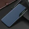 Eco Leather View Case elegancki futerał etui z klapką i funkcją podstawki iPhone 13 Pro niebieski