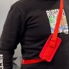 Rope case żelowe etui ze smyczą łańcuszkiem torebka smycz Samsung Galaxy A32 4G czerwony