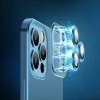 Joyroom Chery Mirror Case etui pokrowiec do iPhone 13 obudowa z metaliczną ramką niebieski (JR-BP907 royal blue)