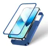 Joyroom 360 Full Case etui pokrowiec do iPhone 13 obudowa na tył i przód + szkło hartowane niebieski (JR-BP927 blue)