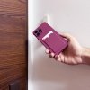 Card Armor Case etui pokrowiec do Samsung Galaxy A22 4G portfel na kartę silikonowe pancerne etui Air Bag różowy