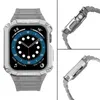 Pasek z etui ochronnym Protect Strap Band do Apple Watch 38 / 40 / 41 mm opaska obudowa pancerna - szary, srebrny