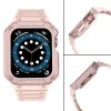 Pasek z etui ochronnym Protect Strap Band do Apple Watch 38 / 40 / 41 mm opaska obudowa pancerna - różowy