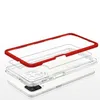 Clear 3in1 etui do Samsung Galaxy A22 4G żelowy pokrowiec z ramką czerwony