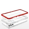 Clear 3in1 etui do Samsung Galaxy A33 5G żelowy pokrowiec z ramką czerwony