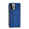 Magnet Card Case etui do iPhone 13 Pro pokrowiec portfel na karty kartę podstawka niebieski