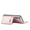 Magnet Card Case etui do Samsung Galaxy S22 pokrowiec portfel na karty kartę podstawka różowy