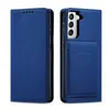 Magnet Card Case etui do Samsung Galaxy S22+ (S22 Plus) pokrowiec portfel na karty kartę podstawka niebieski