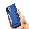 Magnet Card Case etui do Samsung Galaxy S22 Ultra pokrowiec portfel na karty kartę podstawka niebieski