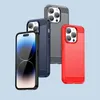 Carbon Case etui iPhone 14 Pro elastyczny żelowy pokrowiec na tył plecki czarny
