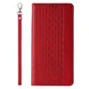 Magnet Strap Case etui iPhone 14 Pro pokrowiec z klapką portfel mini smycz podstawka czerwone