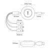 Baseus Bright Mirror 2 zwijany kabel przewód 3w1 USB Typ A - micro USB + Lightning + USB Typ C 66W 1.1m fioletowy (CAMJ010105)