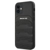 AMG AMHCP12SGSEBK iPhone 12 mini 5,4 czarny/black hardcase Leather Debossed Lines