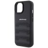 AMG AMHCP15SGSEBK iPhone 15 / 14 / 13 6.1 czarny/black hardcase Leather Debossed Lines