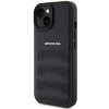 AMG AMHCP15MGSEBK iPhone 15 Plus / 14 Plus 6.7 czarny/black hardcase Leather Debossed Lines