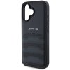 AMG AMHCP16SGSEBK iPhone 16  6.1 czarny/black hardcase Leather Debossed Lines Black Logo