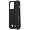 Etui BMW BMHMP14X22PTDK iPhone 14 Pro Max 6,7 czarny/black Leather Stamp Tricolor Magsafe