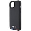 BMW BMHCP15M22PTDK iPhone 15 Plus /14 Plus 6.7 czarny/black Leather Stamp Tricolor