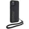 BMW BMHCP15S23RMRLK iPhone 15 / 14 / 13 6.1 czarny/black hardcase Signature Leather Wordmark Cord