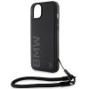 BMW BMHCP15S23RMRLK iPhone 15 / 14 / 13 6.1 czarny/black hardcase Signature Leather Wordmark Cord