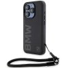 BMW BMHCP15X23RMRLK iPhone 15 Pro Max 6.7 czarny/black hardcase Signature Leather Wordmark Cord