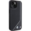 BMW BMHMP15S23PUCPK iPhone 15 / 14 / 13 6.1 czarny/black hardcase Perforated Twisted Line MagSafe