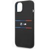 BMW BMHCP15S22SDTK iPhone 15 / 14 / 13 6.1 czarny/black hardcase M Silicone Tricolor Lines