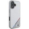 BMW BMHMP16S23PUDTS iPhone 16 6.1 szary/grey hardcase M Carbon Tricolor Line MagSafe