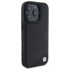 BMW BMHCP16X23RCGPK iPhone 16 Pro Max    6.9 czarny/black hardcase Sign Leather Crossing Lines Pattern