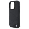 BMW BMHCP16X23RCGPK iPhone 16 Pro Max    6.9 czarny/black hardcase Sign Leather Crossing Lines Pattern